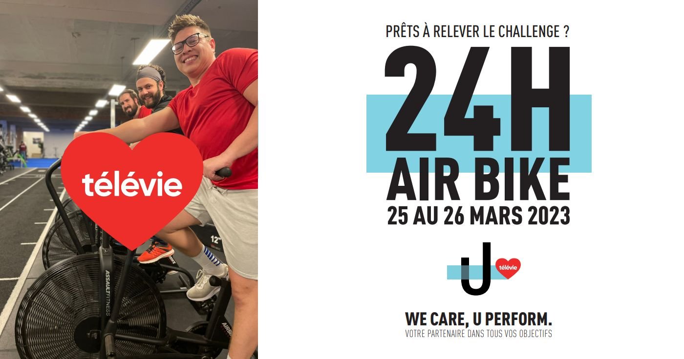 24h air bike pour le télévie - Uperform